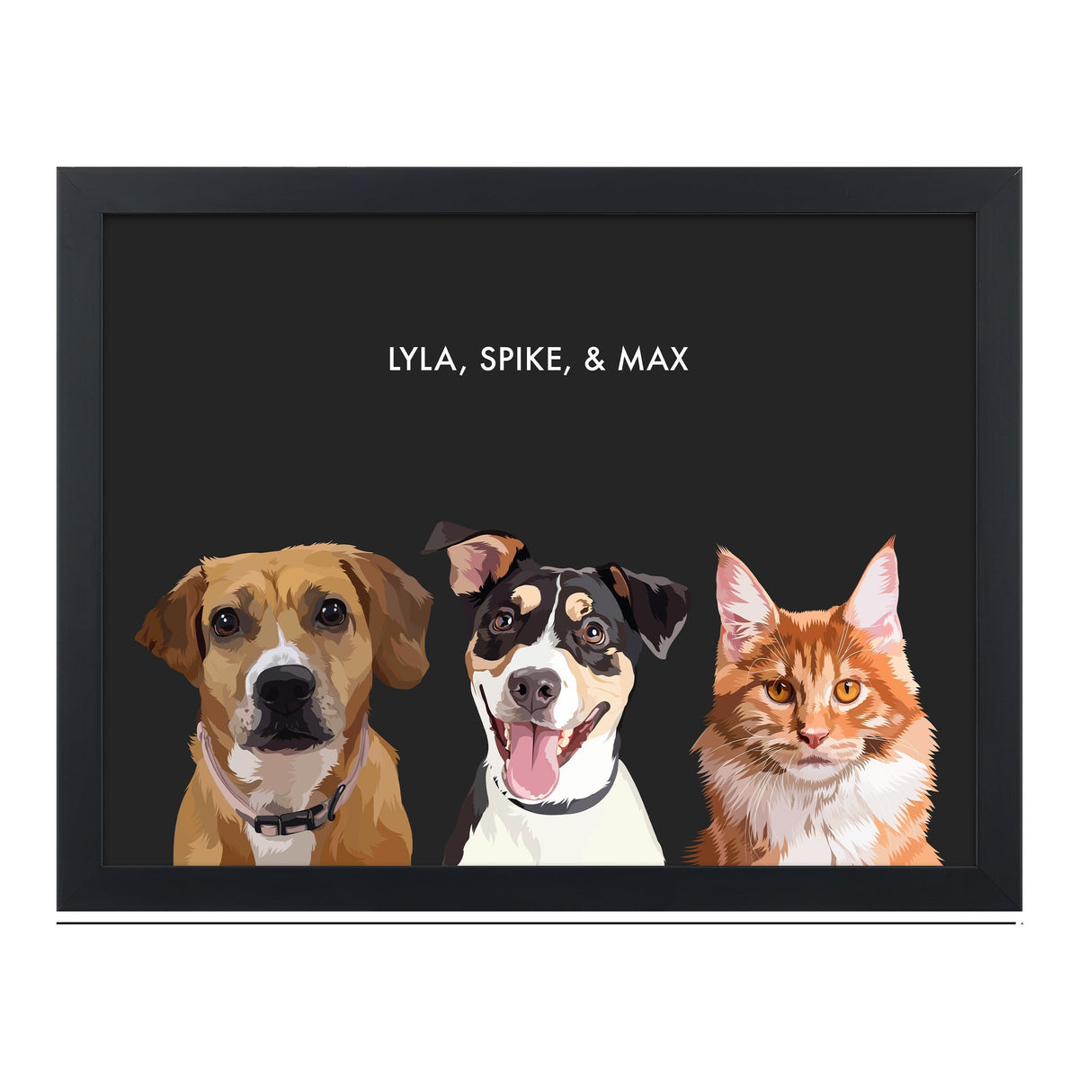 Custom Three Pet Portrait