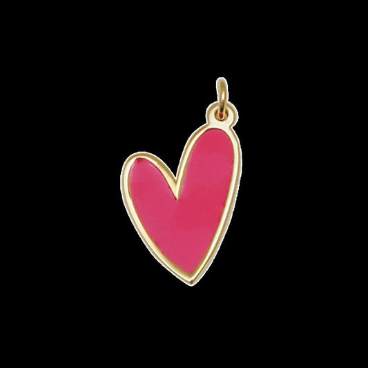 Stylized Red Heart Charm