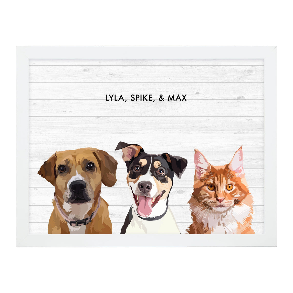 Custom Three Pet Portrait