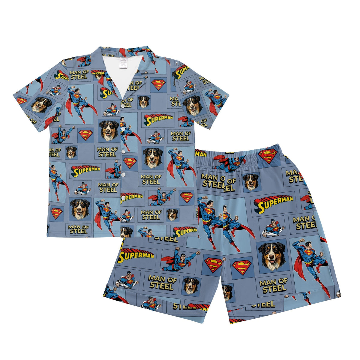 Kids Superman Pajamas with Your Pet's Face
