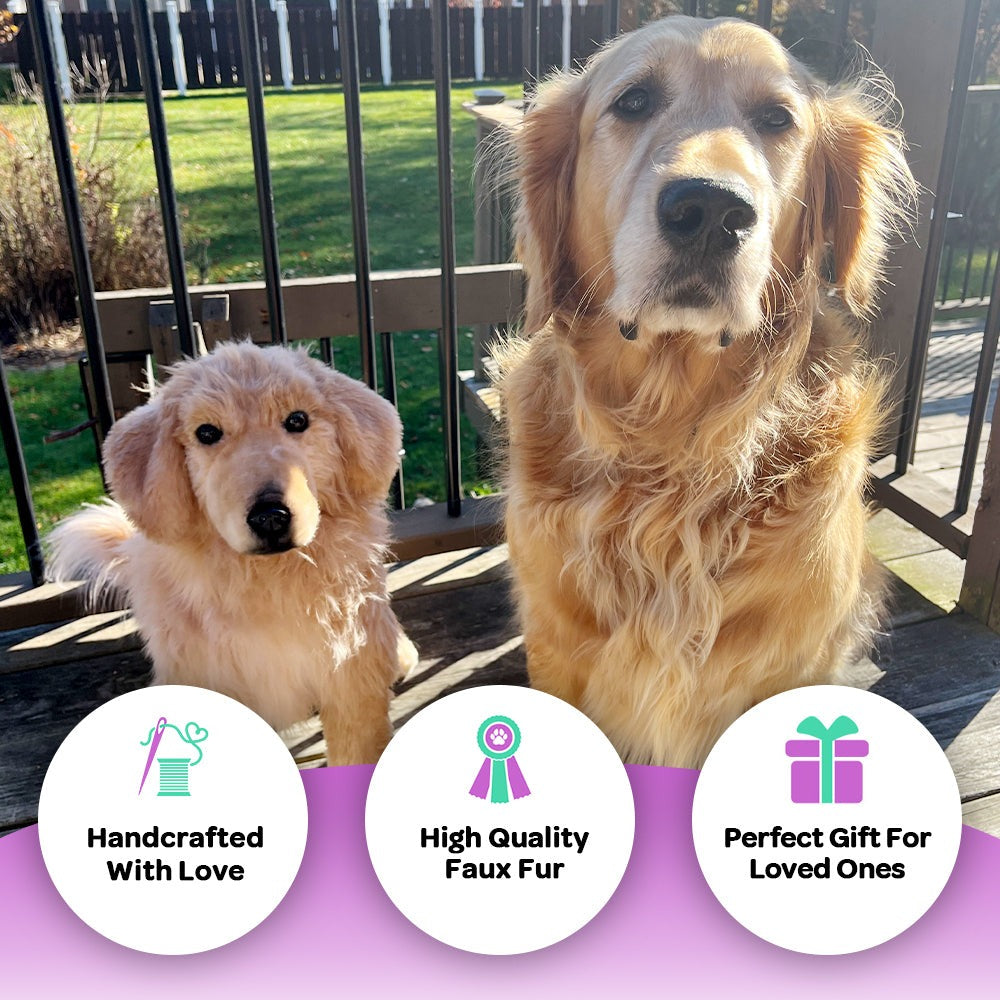 Custom Golden Retriever Plush Cuddle Clone