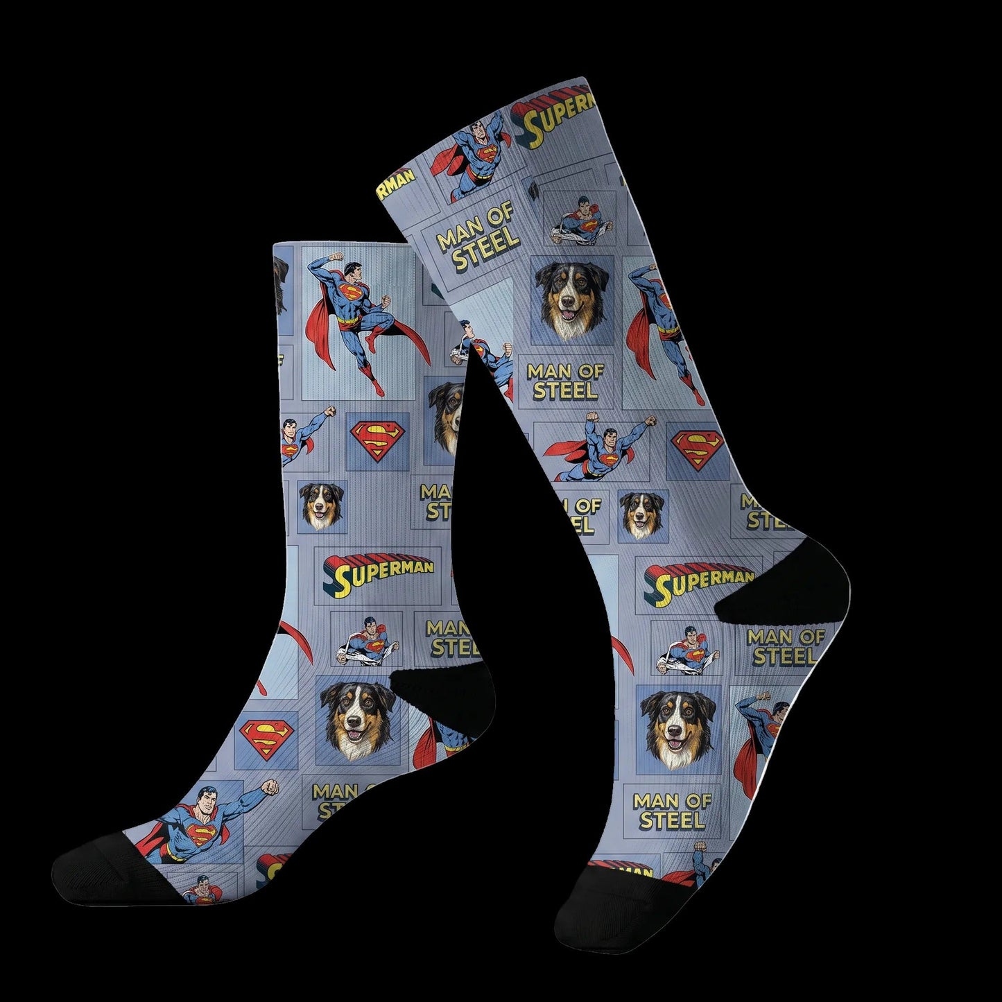 Superman Socks with Your Pet's Face