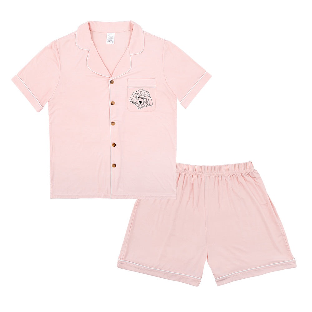 Premium Women's Bamboo Custom Pet Face Pajamas